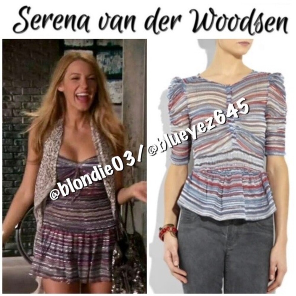 Isabel Marant “Agosto” lurex striped top 0/US XS